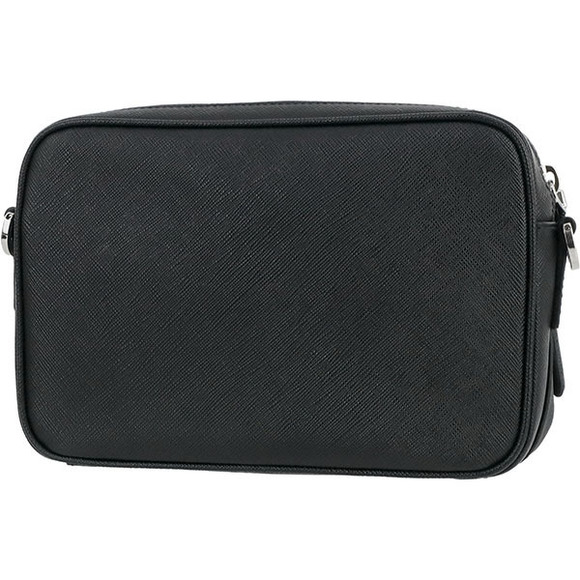 Prada Triangle Logo Saffiano Bag Shoulder Leather Black - Picture 1 of 16